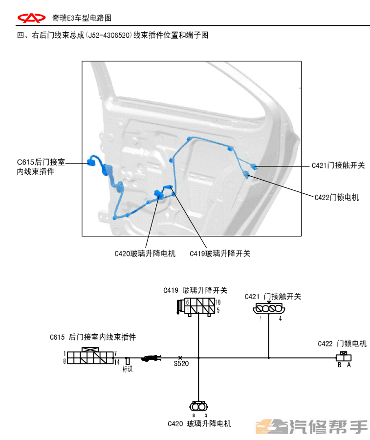 2013年款奇瑞E3 维修手册 电路图线路图资料下载