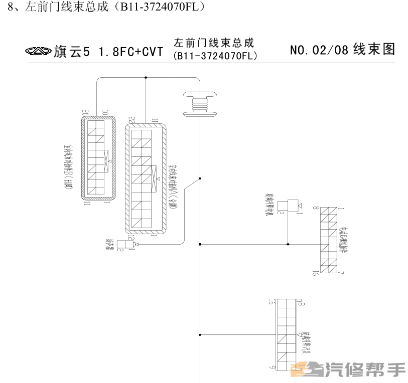 2013年款奇瑞旗云5 电路图线路图资料下载